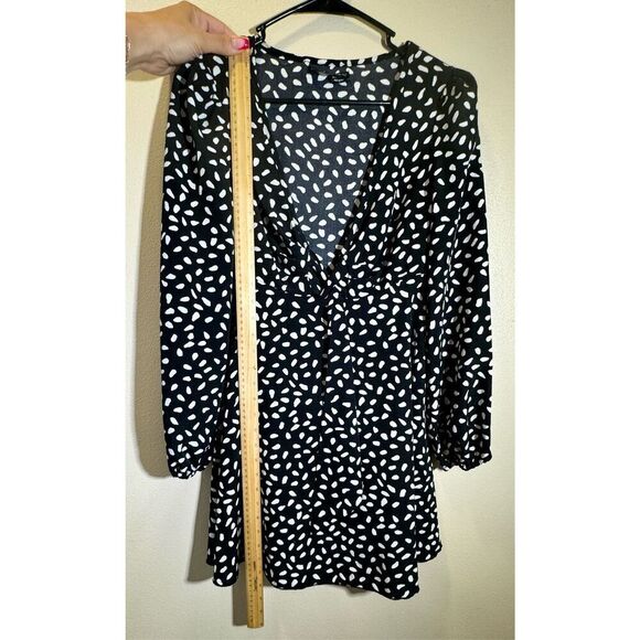 Olivier Goureau Front Tie Balloon Sleeve Flowy Women's Dress XS - Picture 9 of 12